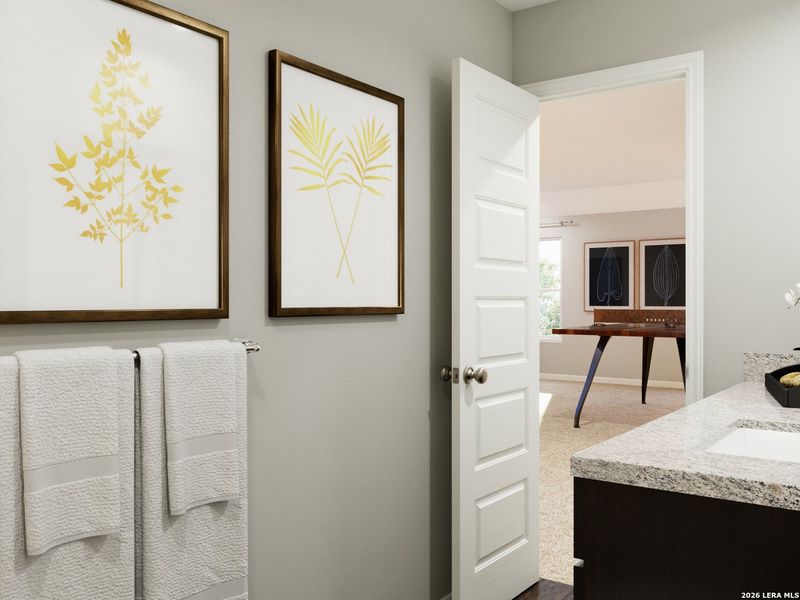 Furnished interior view inside a new home in Cinco Lakes, San Antonio (Image 17).