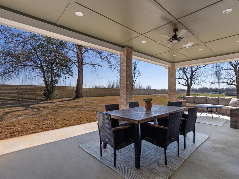 Representative photo of back patio