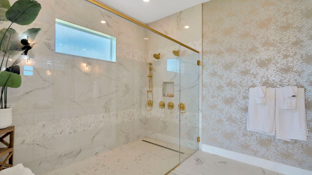 The Primary Bathroom of another Grand Sabal Model which is available at Serengeti.