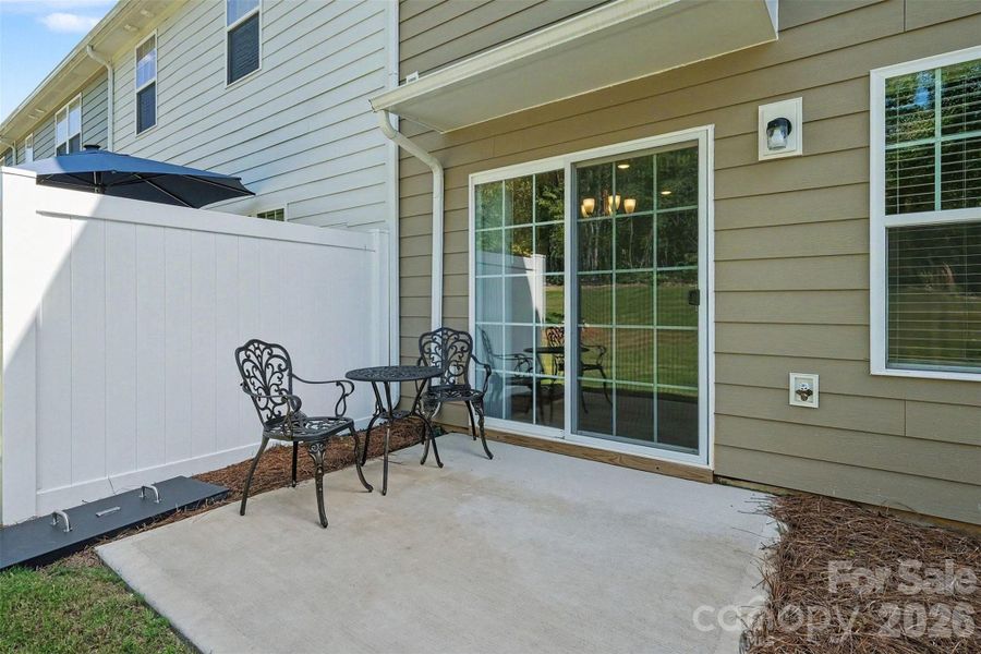 Exterior details and patio area of a home in Autumn Brook, Stanley (Image 23).