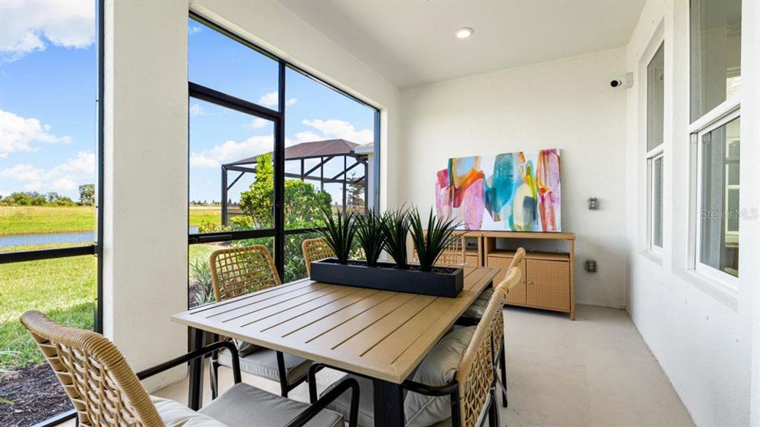 Exterior details and patio area of a home in Palms at Coasterra, Palmetto (Image 2).