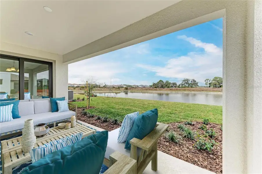 Exterior details and patio area of a home in Crosswind Ranch, Parrish (Image 2).