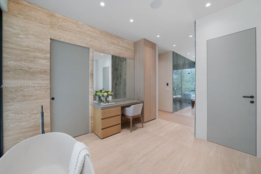 Furnished interior view inside a new home in , Miami (Image 45).