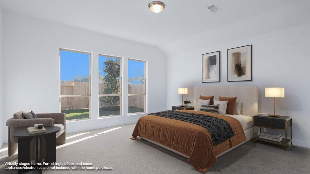 Furnished interior view inside a new home in Artavia 45', Conroe (Image 7).