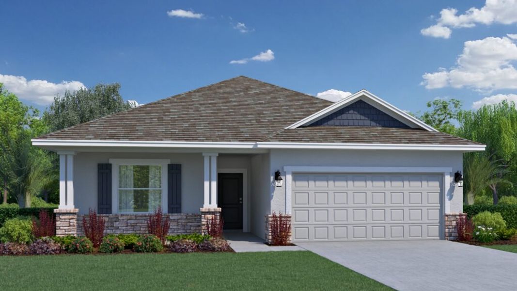 Representative exterior photo of a completed home built from the Heritage by Holiday Builders in Port Saint Lucie, Port St. Lucie, FL (Image 4). Representative exterior photo of a completed home built from the Heritage by Holiday Builders in Port Saint Lucie, Port St. Lucie, FL (Image 4).