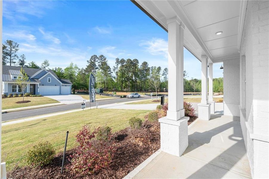 Exterior details and patio area of a home in Hillgrove Preserve, Powder Springs (Image 24).