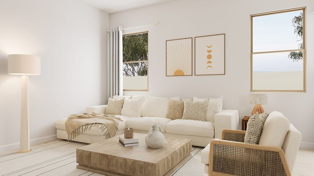 Representative furnished interior of a home built from the Gardenia Plan 5009 by Tri Pointe Homes in Soleo, San Tan Valley (Image 11). Representative furnished interior of a home built from the Gardenia Plan 5009 by Tri Pointe Homes in Soleo, San Tan Valley (Image 11).