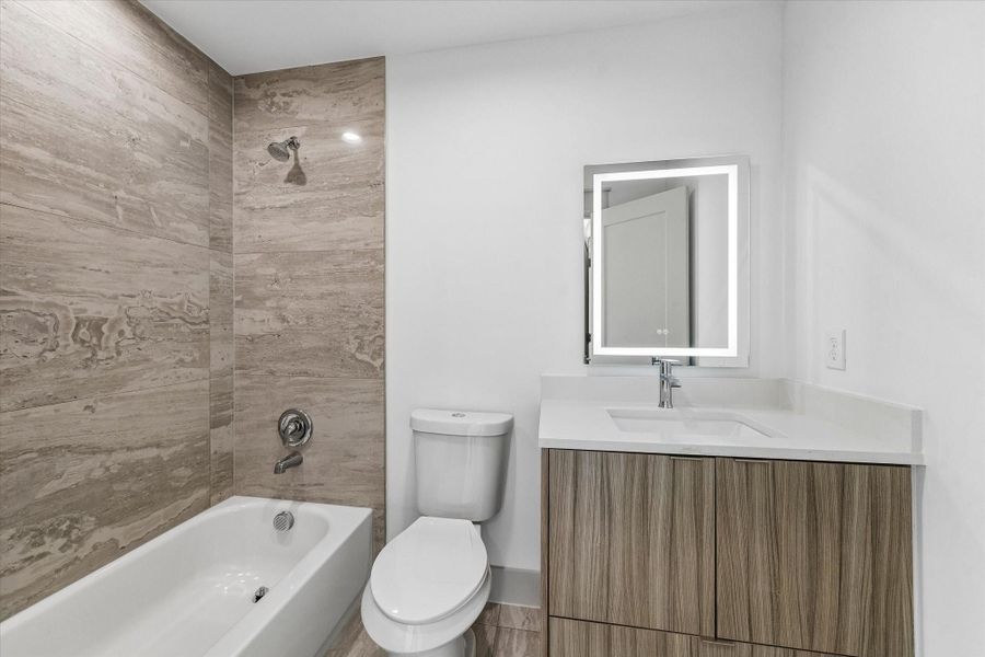 Furnished interior view inside a new home in , Houston (Image 18).
