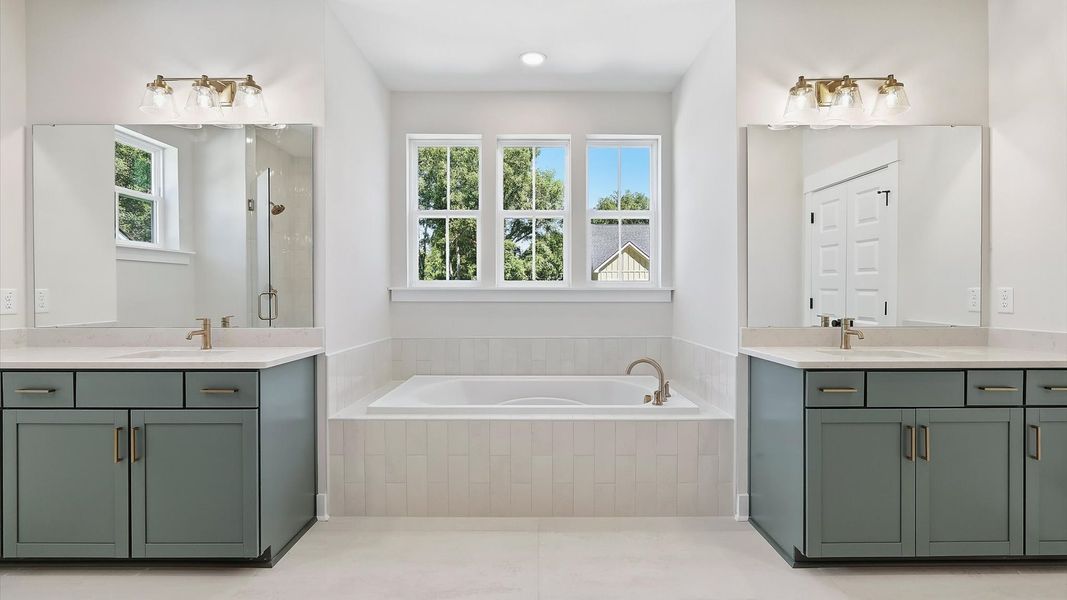 Representative furnished interior of a home built from the Stonehaven  II by DRB Homes in Oak Bend, Charleston (Image 32).