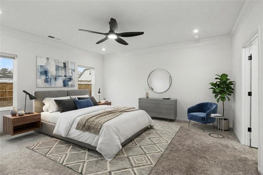 Furnished interior view inside a new home in , Cartersville (Image 11).
