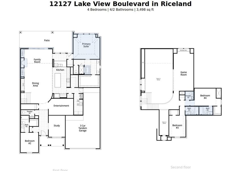 2D floor plan layout of this home in Riceland, Mont Belvieu, TX (Image 3). 2D floor plan layout of this home in Riceland, Mont Belvieu, TX (Image 3).