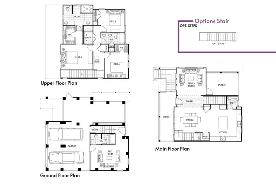 2D floor plan layout of this home in Harbor Oaks Marina, Myrtle Beach, SC (Image 5).