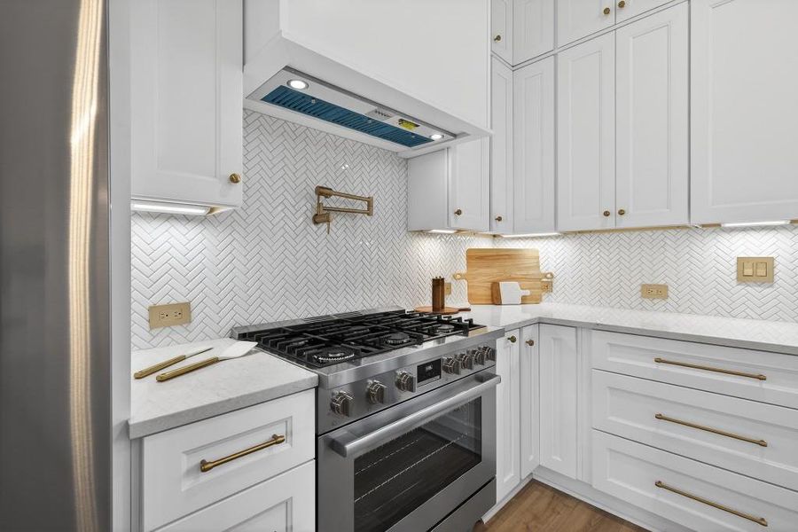 Furnished interior view inside a new home in Skyview On Broad, Sugar Hill (Image 12). Furnished interior view inside a new home in Skyview On Broad, Sugar Hill (Image 12).