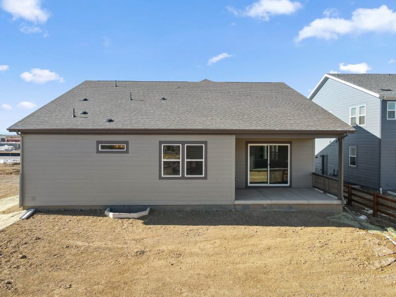 Exterior details and patio area of a home in Talon Pointe, Thornton (Image 4).