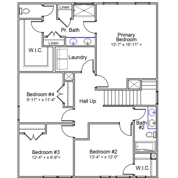 2D floor plan layout of this home in Braxton Place, Moore, SC (Image 3).