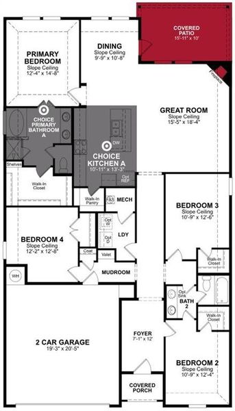 Beazer Homes Verandah Teton Floorplan.