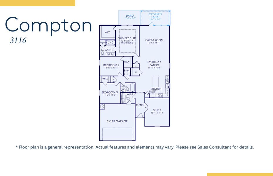 2D floor plan layout of this home in Forestwood, Longs, SC (Image 5).