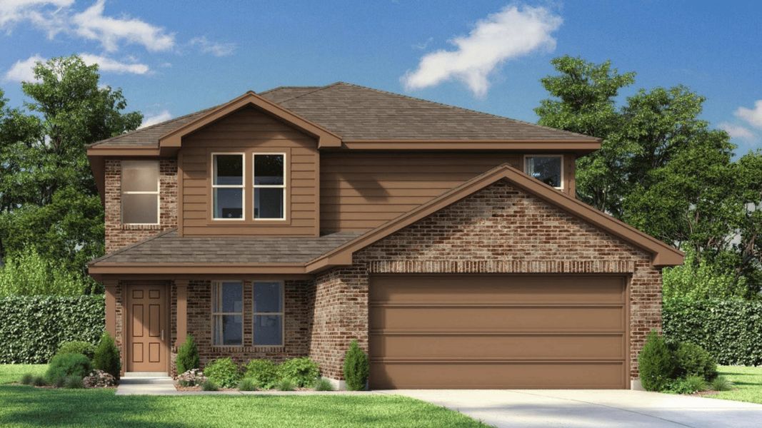 Representative exterior photo of a completed home built from the The Jayde by D.R. Horton in Overlook West, Wolfforth, TX (Image 16). Representative exterior photo of a completed home built from the The Jayde by D.R. Horton in Overlook West, Wolfforth, TX (Image 16).