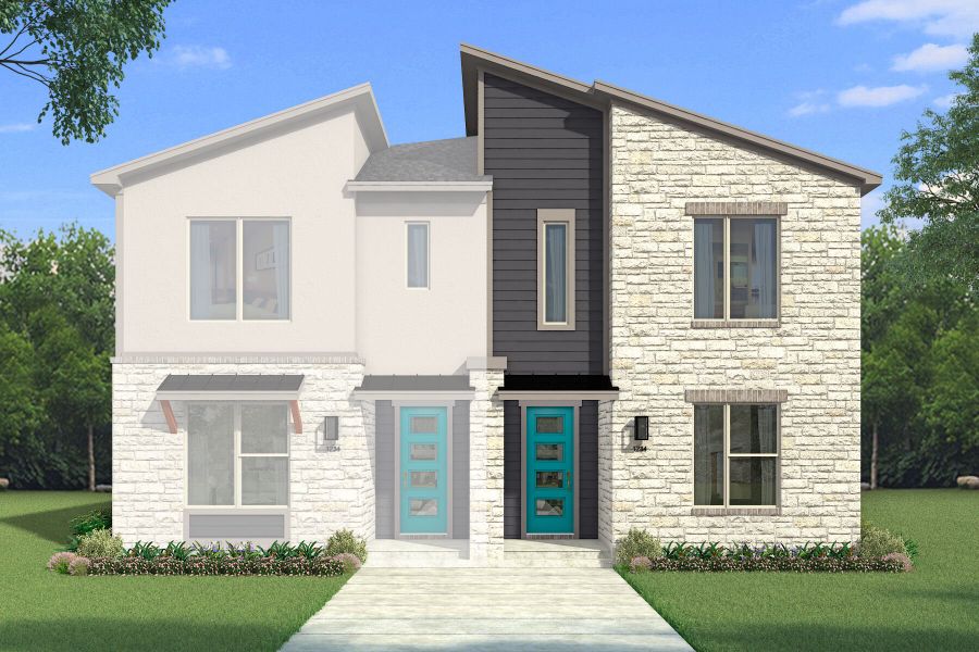 Representative exterior photo of a completed home built from the Carlisle by Mattamy Homes in Collin Creek, Plano, TX (Image 2).