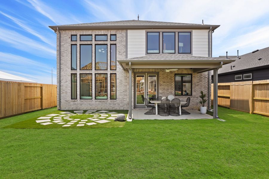 Exterior details and patio area of a home in Jubilee 45', 50', 70', Hockley (Image 26).