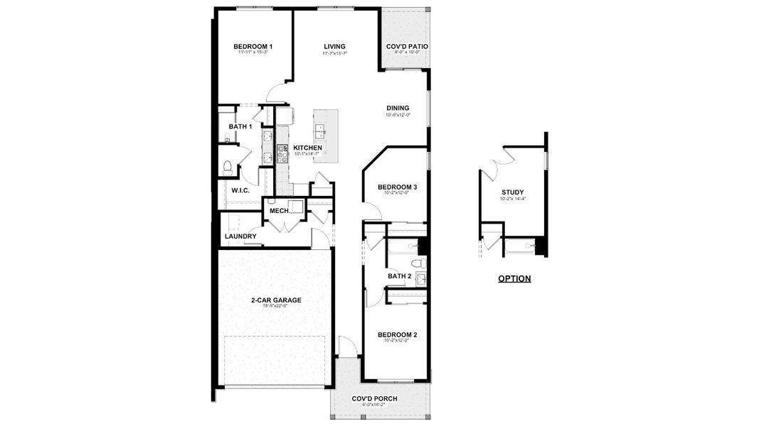2D floor plan layout of this home in Trevenna, Windsor, CO (Image 5).