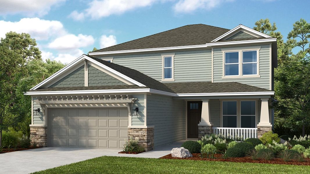 Representative exterior photo of a completed home built from the La Palma by Taylor Morrison in Osprey Cove, St. Marys, GA (Image 25).