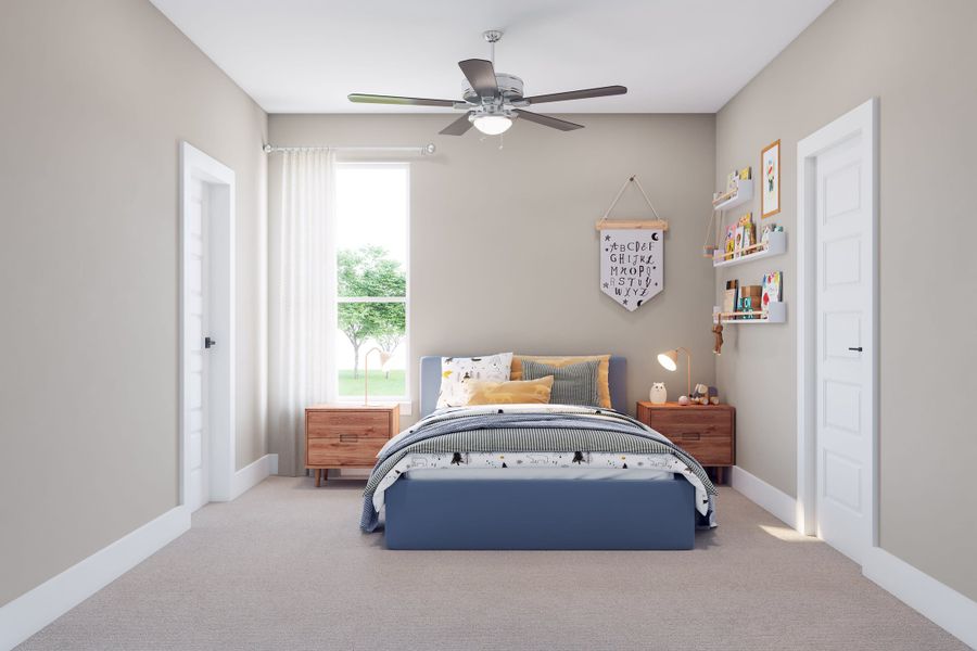 Furnished interior view inside a new home in Dunham Pointe, Cypress (Image 26). Furnished interior view inside a new home in Dunham Pointe, Cypress (Image 26).