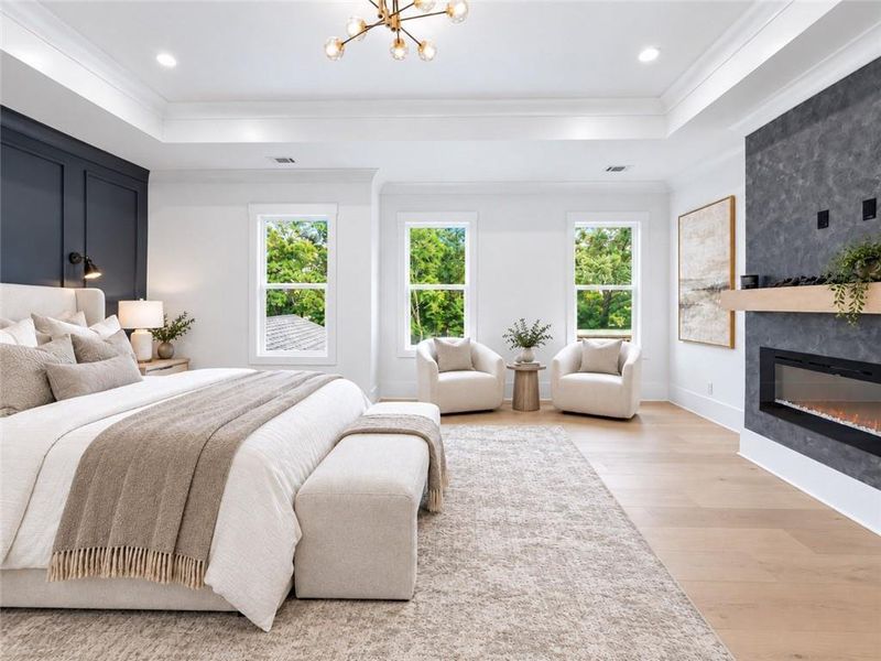Furnished interior view inside a new home in , Monroe (Image 58).