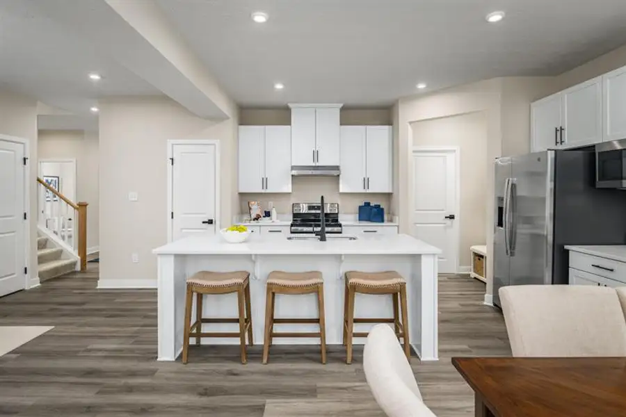 Representative furnished interior of a home built from the Allegheny w/ Finished Basement by Ryan Homes in Emerson Hills, Cane Ridge (Image 2).