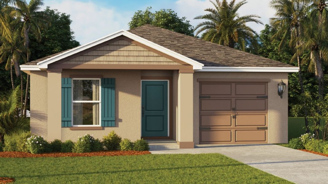 Representative exterior photo of a completed home built from the Alford by D.R. Horton in Campbell Crossing, Port Orange, FL (Image 3).