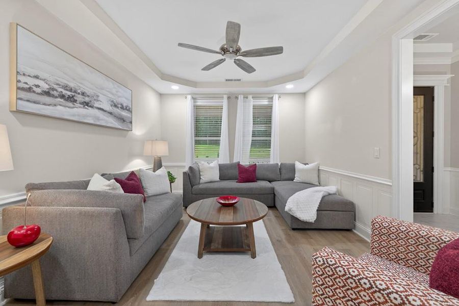 Furnished interior view inside a new home in , Oxford (Image 34).