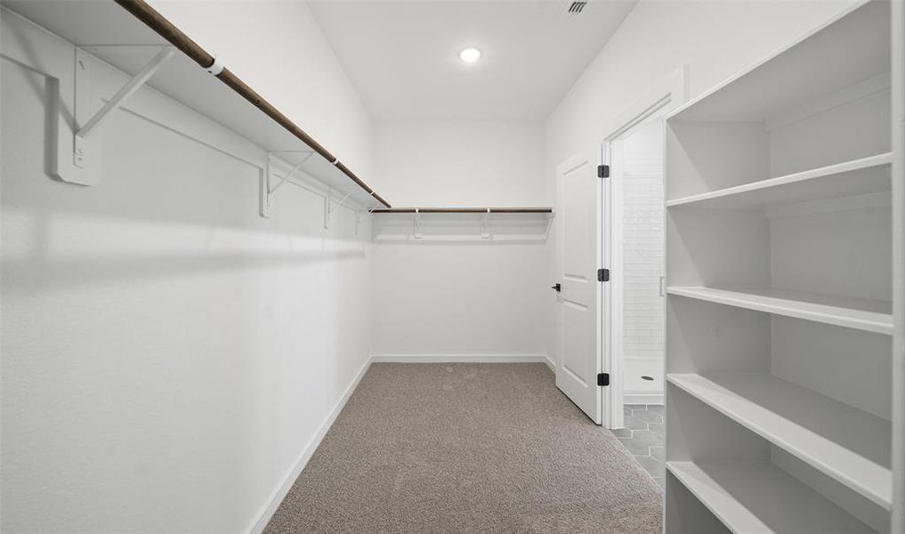 Large primary walk-in closet