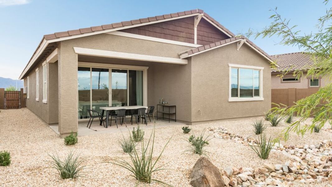 Outdoor space in a desert landscape