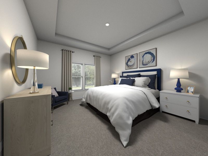 The primary suite offers a private retreat.