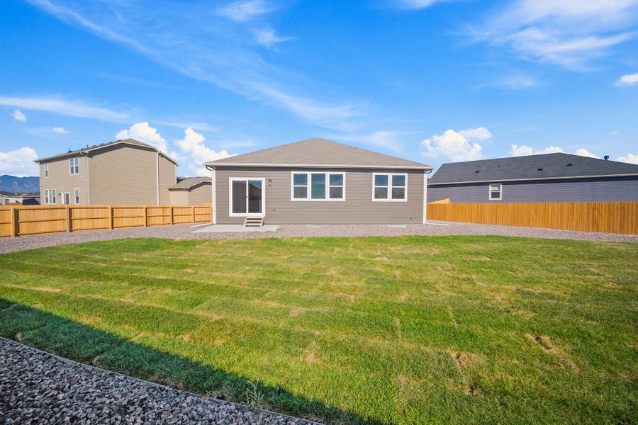 Exterior details and patio area of a home in The Glen, Colorado Springs (Image 21).