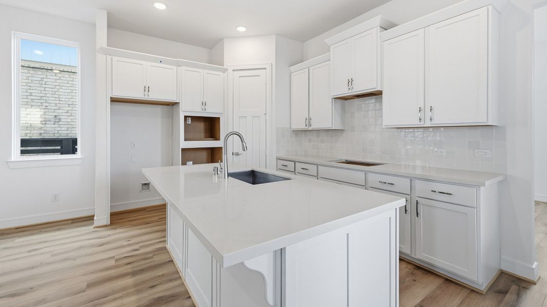 Representative furnished interior of a home built from the Paloma by Brightland Homes in Bridgeland Central, Cypress (Image 9).