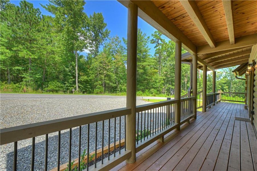 Exterior details and patio area of a home in , Ellijay (Image 21).