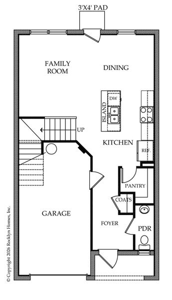 2D floor plan layout for the Sabal by Rocklyn Homes in Buckingham Village, Lehigh Acres, FL (Image 3).