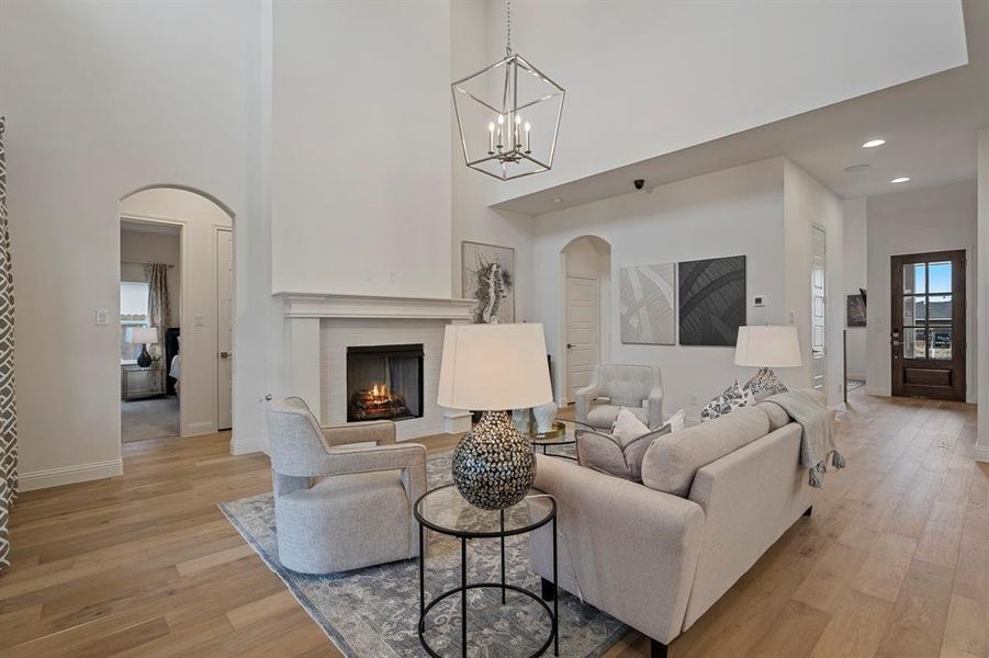 Furnished interior view inside a new home in The Lakes at Parks of Aledo, Aledo (Image 31). Furnished interior view inside a new home in The Lakes at Parks of Aledo, Aledo (Image 31).