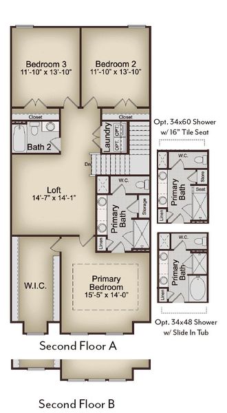 2D floor plan layout for the Buchanan by McKinley Homes in Porter Reserve, Decatur, GA (Image 4).