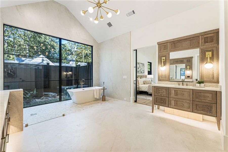 Furnished interior view inside a new home in , Alpharetta (Image 70).