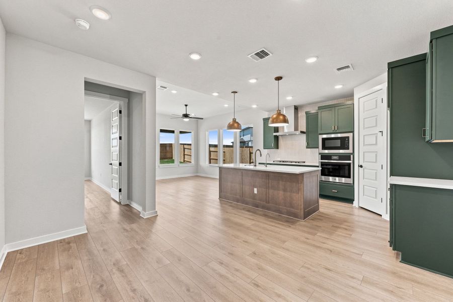 Furnished interior view inside a new home in Terrace Collection At Turner's Crossing, Buda (Image 8).