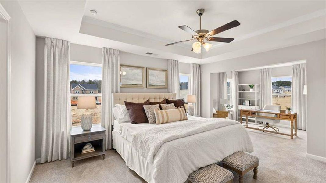Furnished interior view inside a new home in Heritage Pointe, Senoia (Image 49).