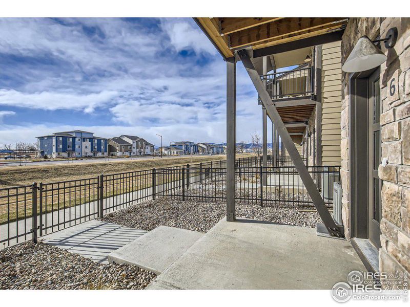 Great views of the mountains and green space.