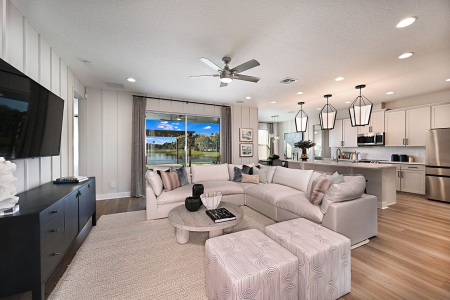Representative furnished interior of a home built from the Briella by Risewell Homes in Country Club Estates, Palm Bay (Image 7).