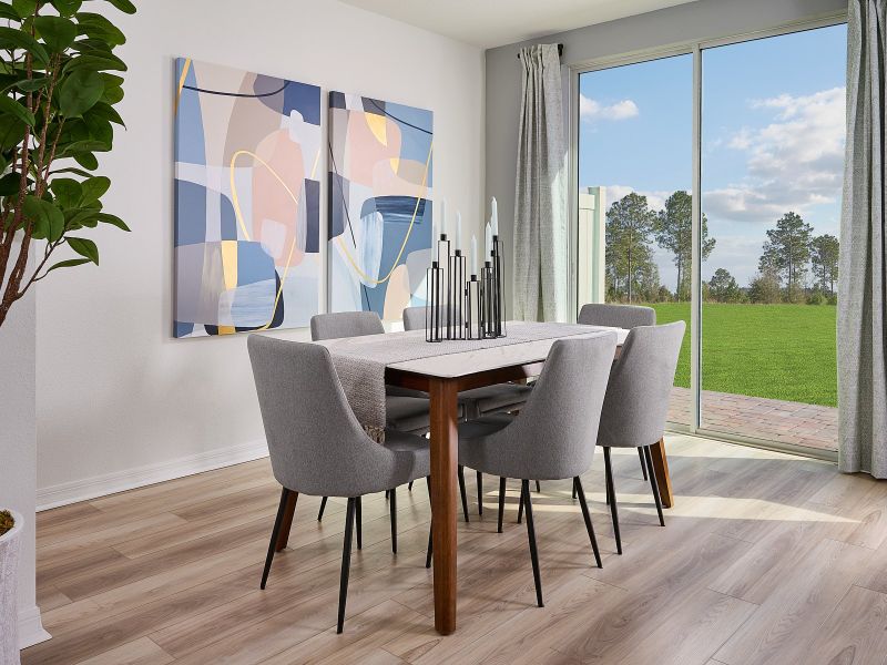 Dining room in Oakville floorplan