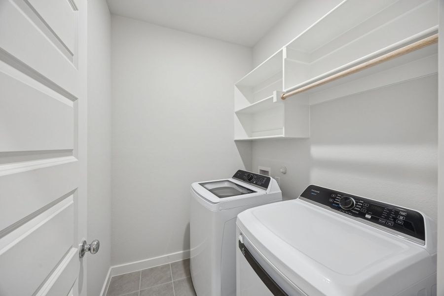 Utility Room in the Oak II home plan by Trophy Signature Homes – REPRESENTATIVE PHOTO