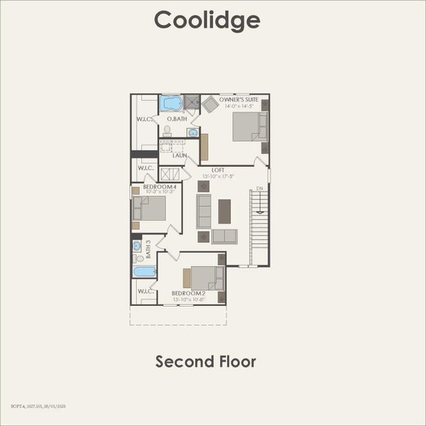 2D floor plan layout of this home in Stokesbury, Waller, TX (Image 4).