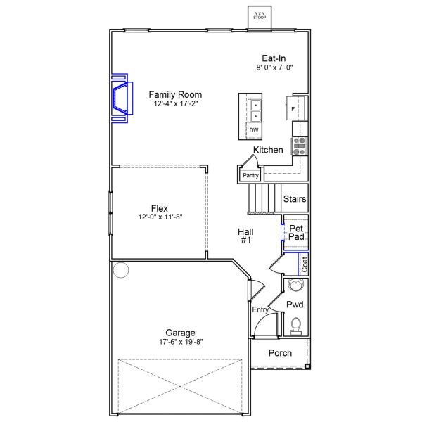 2D floor plan layout of this home in Richmond Hill, Inman, SC (Image 3).
