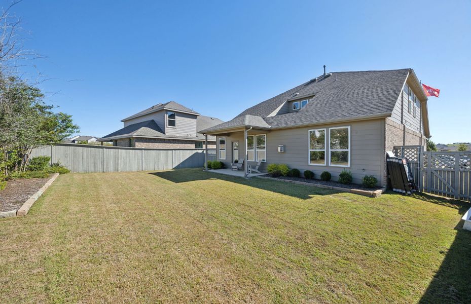 Spacious, fenced-in backyard